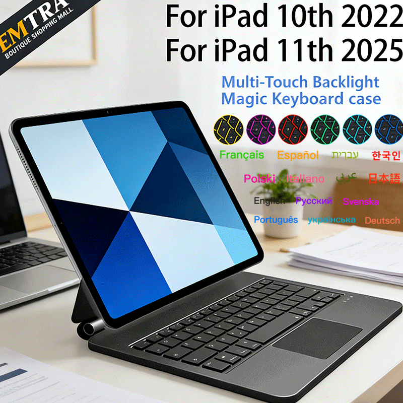 Tablet Keyboard Case - Custodia con Tastiera Bluetooth per iPad
