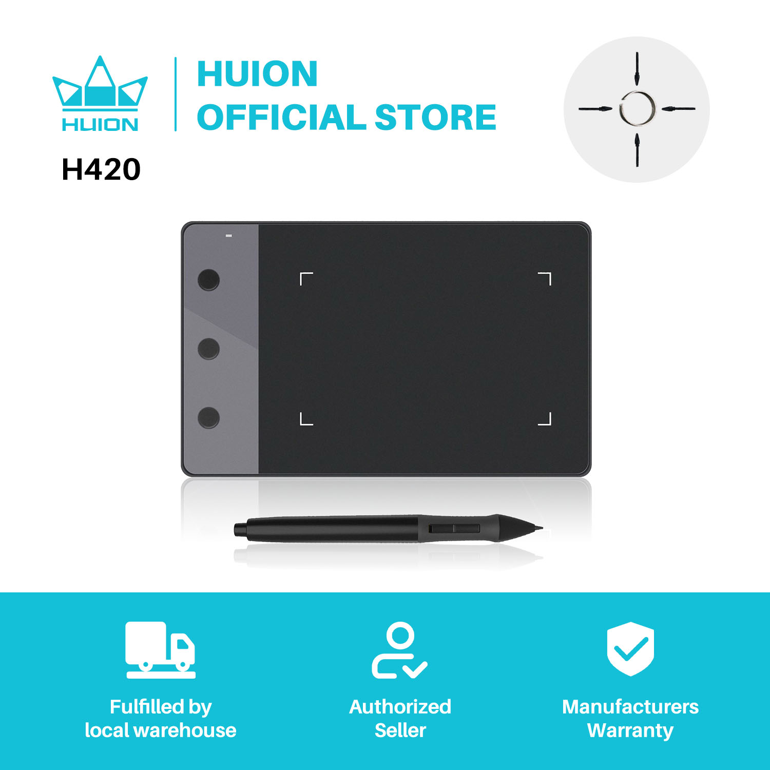 Graphic Tablet Accessories - Nuove tavolette grafiche HUION H420 4