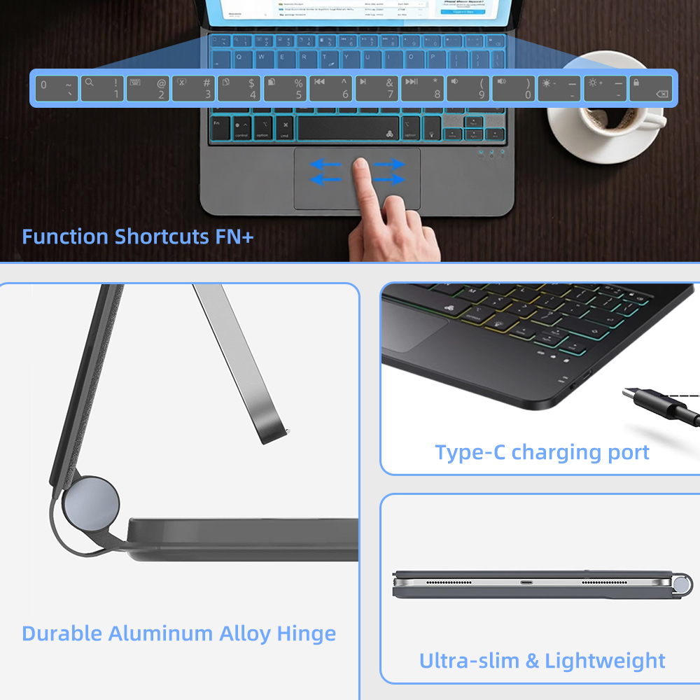 Custodia con tastiera retroill - Tablet Keyboard Case recensione e prezzo